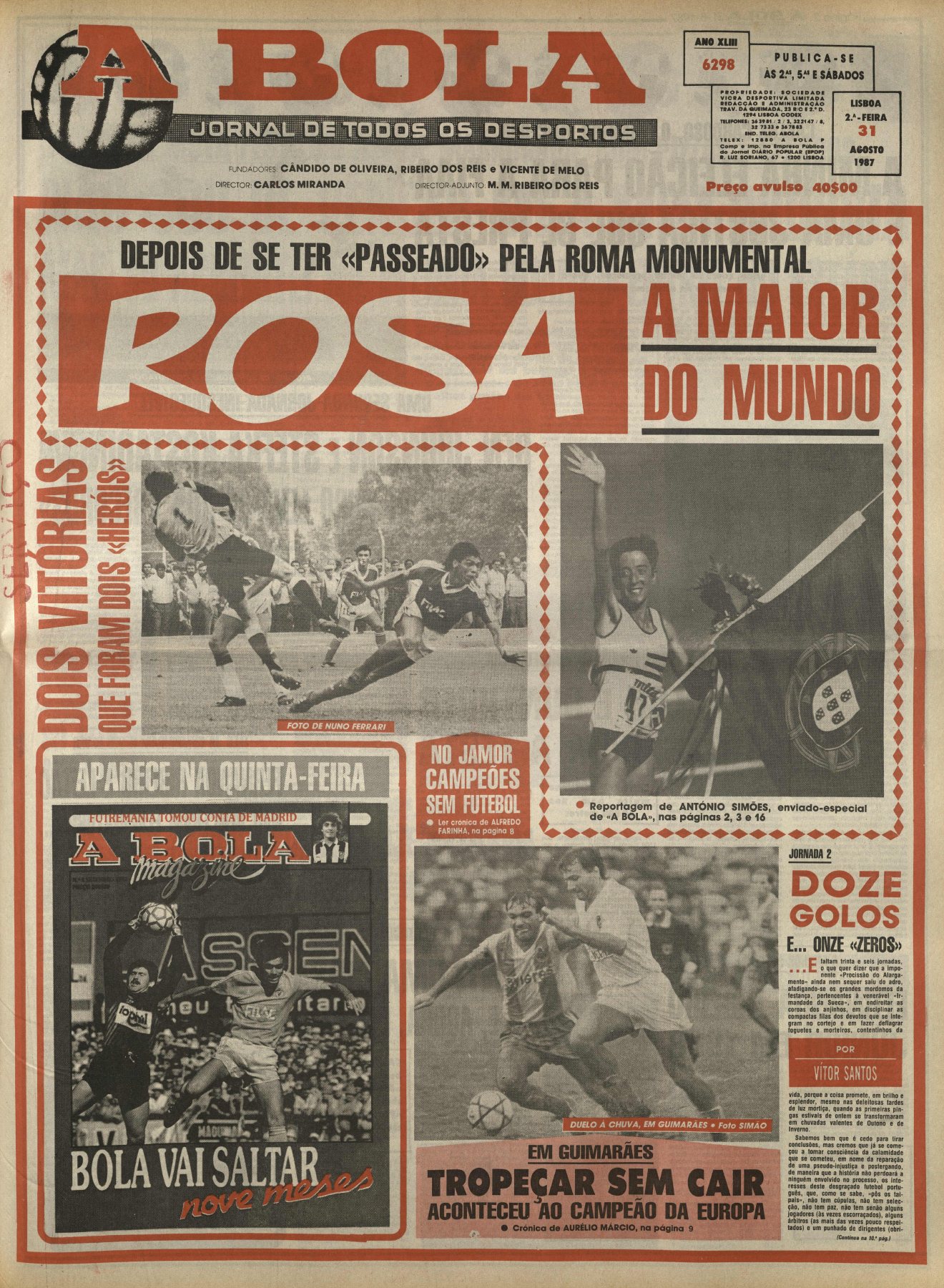 A BOLA · 31 de Agosto de 1987
