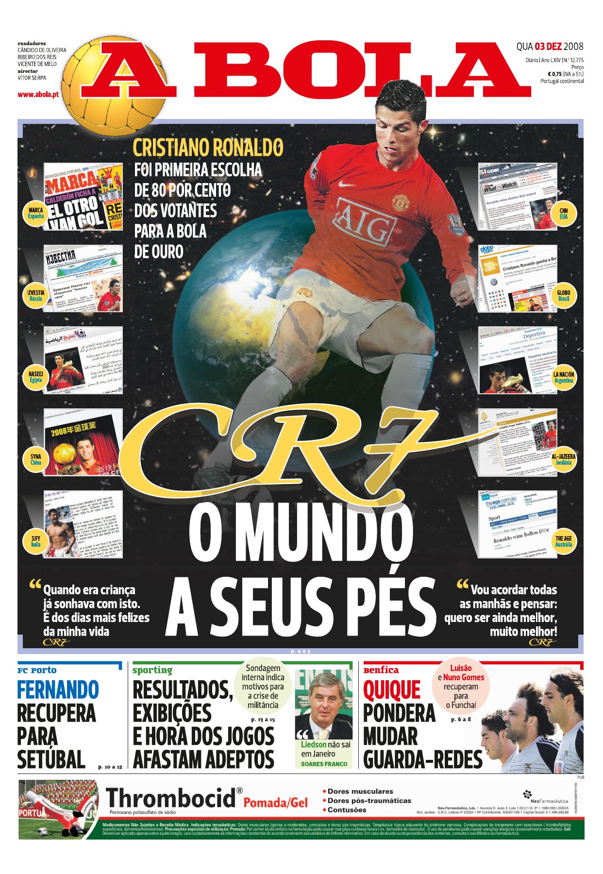 A BOLA · 03 DEZEMBRO 2008