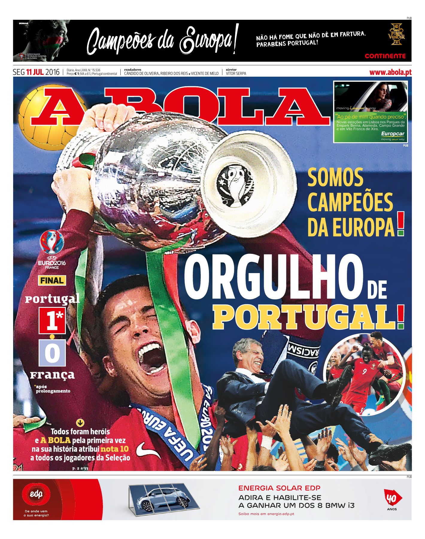 A BOLA · 11 DE JULHO DE 2016