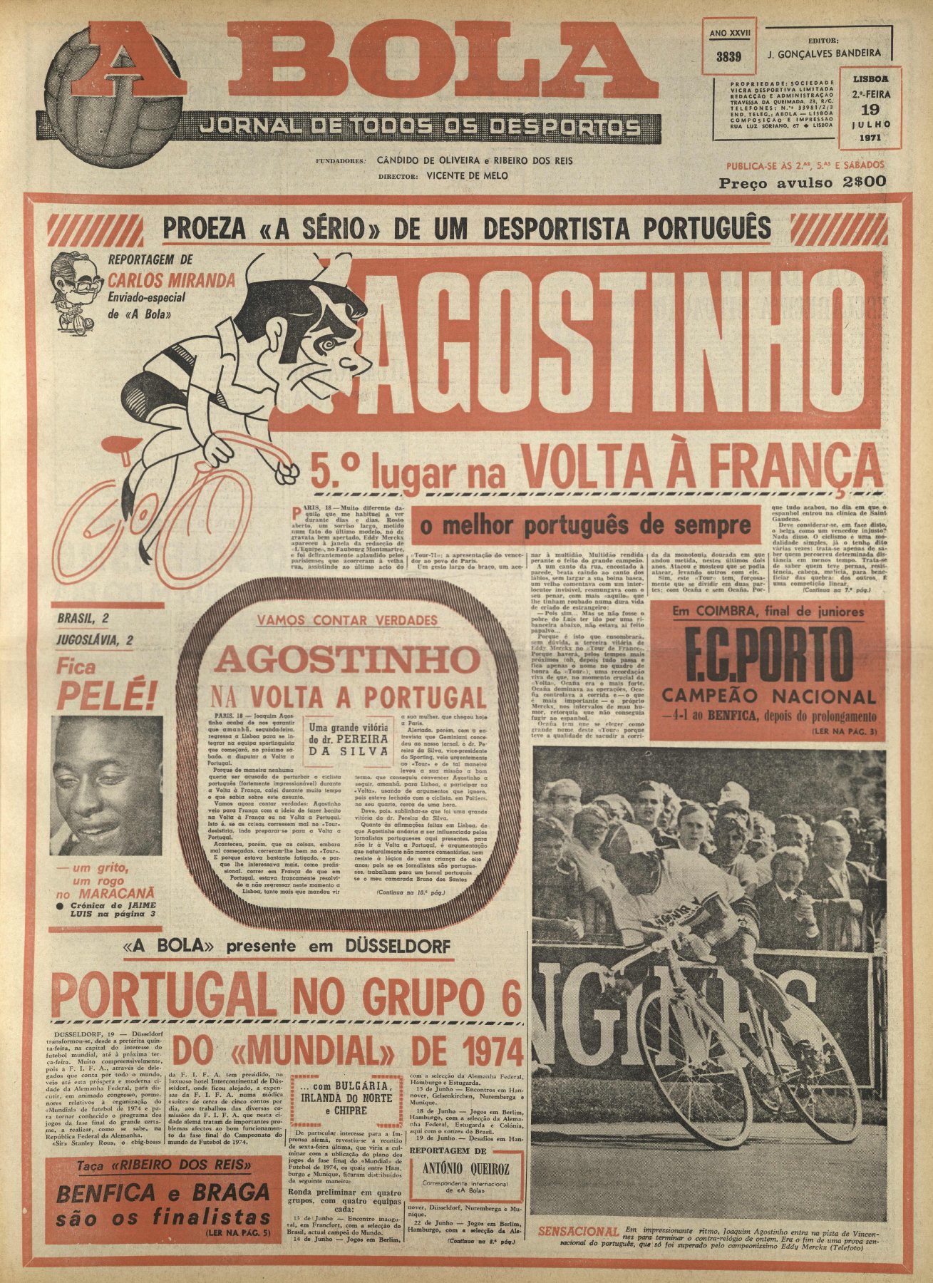 A BOLA · 19 de Julho de 1971