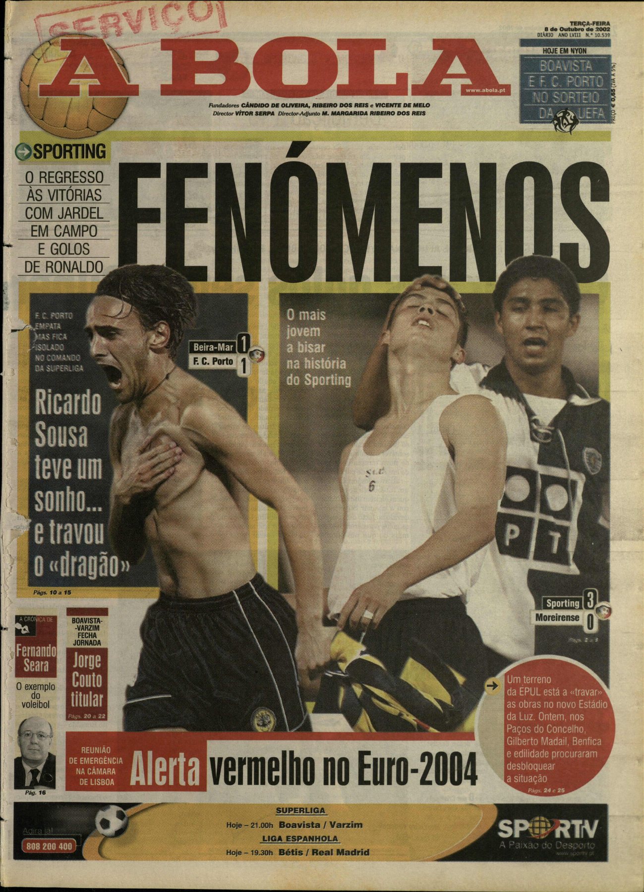 A BOLA · 8 DE OUTUBRO DE 2002